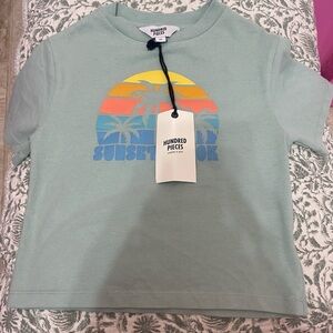 NWT Hundred Pieces Kids Sunset T-Shirt - Green